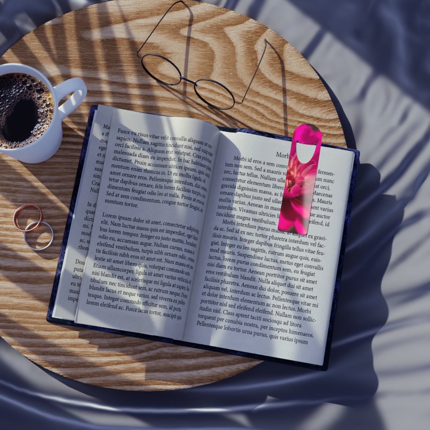 Pink Zinnia Aluminum Bookmark, Reading Accessory, Book Lover Gift