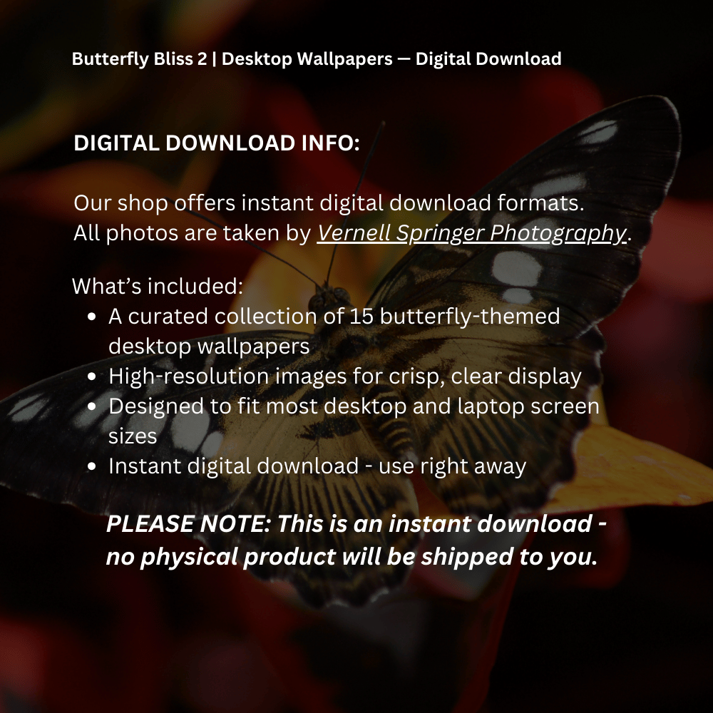 Butterfly Bliss 2 | Desktop Wallpaper Collection — Digital Download