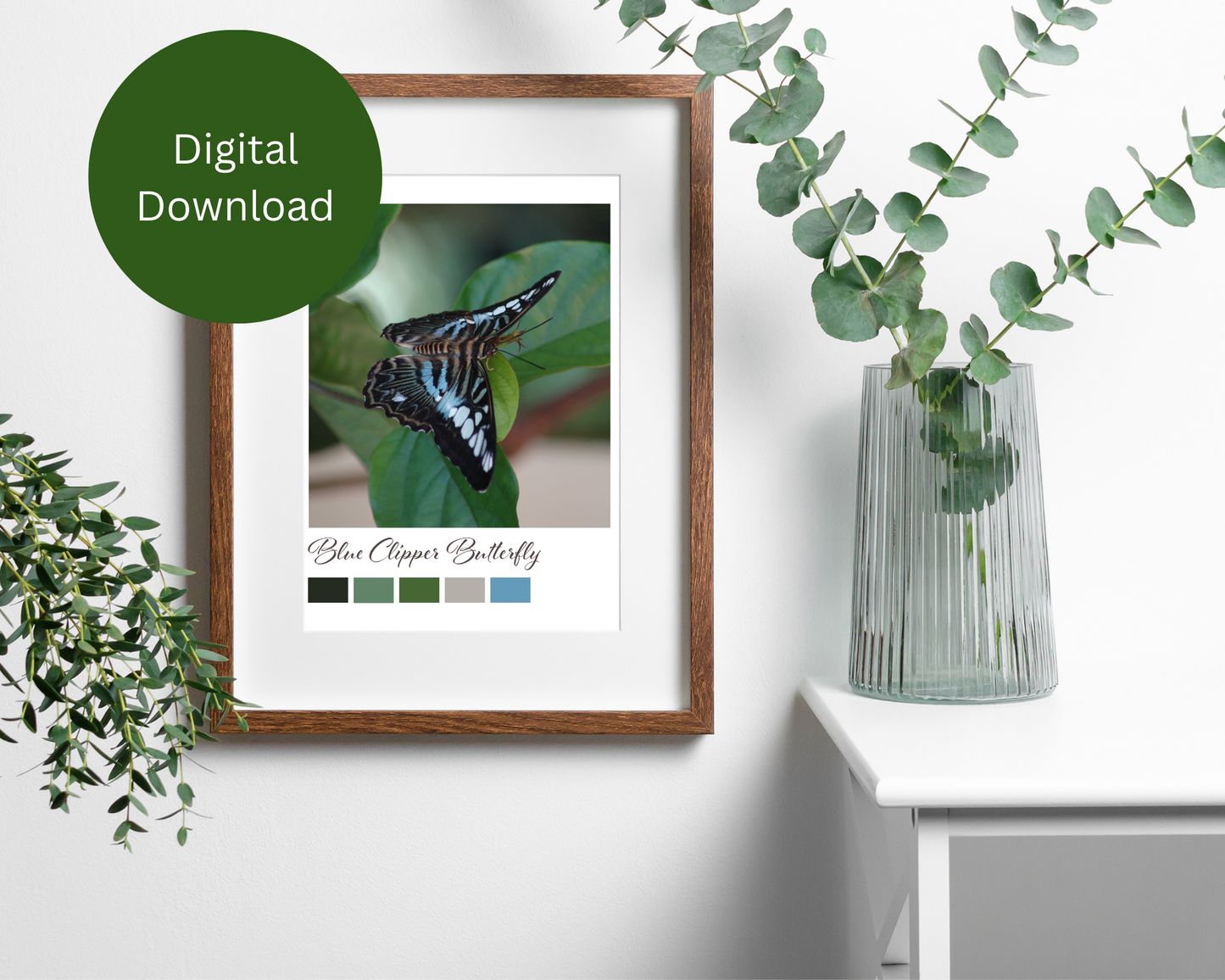 Blue Clipper Butterfly Printable Wall Art – Digital Download