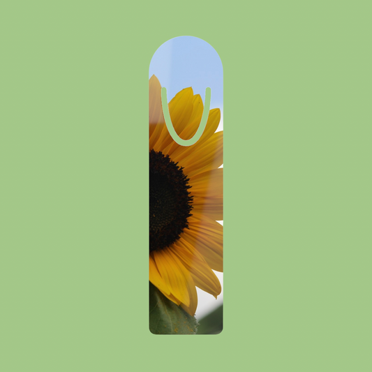 Yellow Sunflower Aluminum Bookmark, Reading Accessory, Book Lover Gift