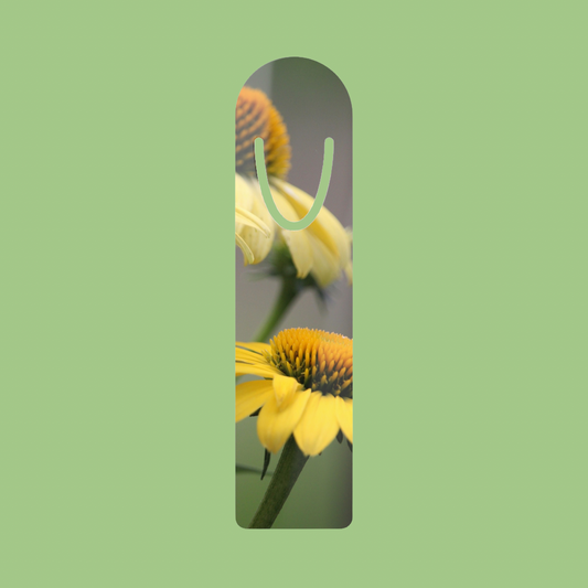 Yellow Coneflower Aluminum Bookmark, Reading Accessory, Book Lover Gift