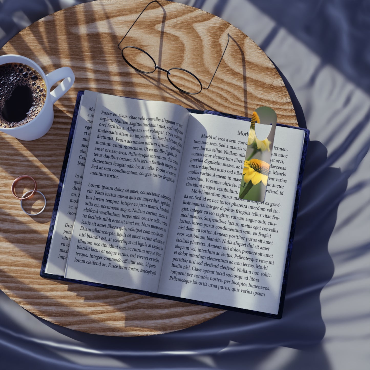 Yellow Coneflower Aluminum Bookmark, Reading Accessory, Book Lover Gift