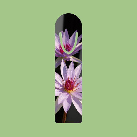 Purple Waterlily Bookmark, Reading Accessory, Book Lover Gift