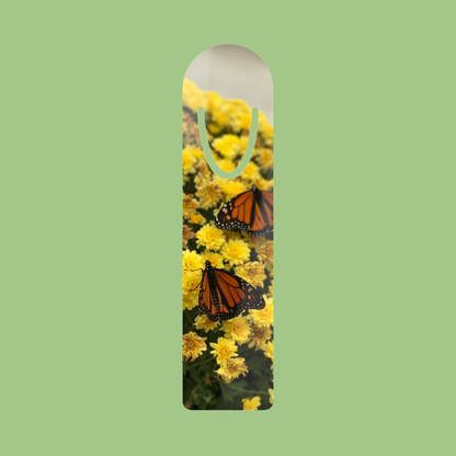 Monarch Butterfly Floral Aluminum Bookmark, Reading Accessory, Book Lover Gift
