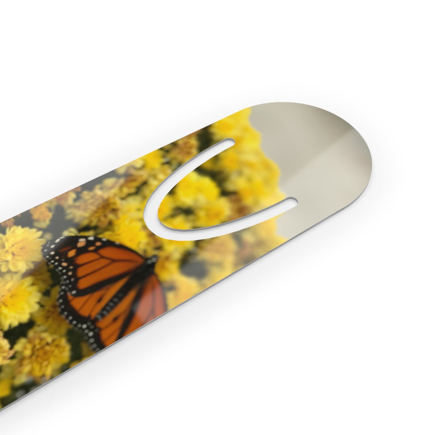 Monarch Butterfly Floral Aluminum Bookmark, Reading Accessory, Book Lover Gift