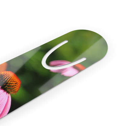 Pink Coneflower Aluminum Bookmark, Reading Accessory, Book Lover Gift