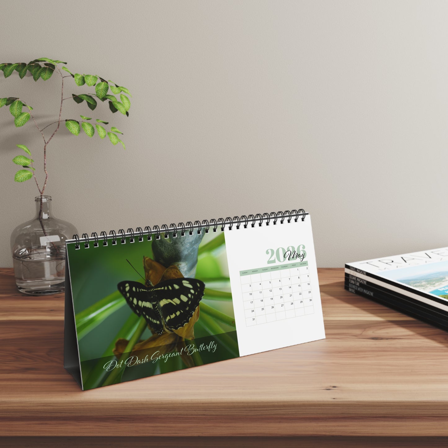 Butterfly Moments 2026 Desktop Calendar
