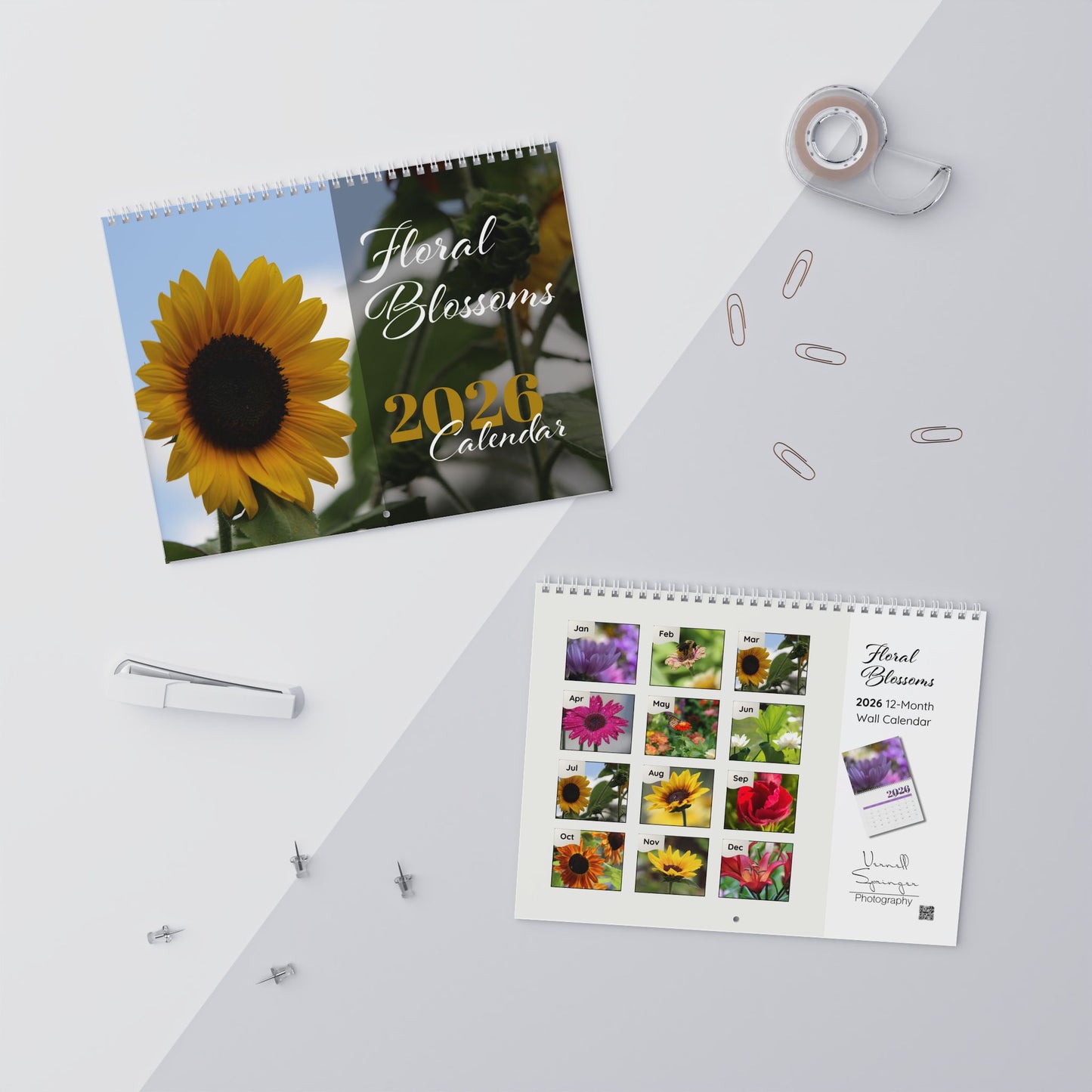 Floral Blossom 2026 Wall Calendar