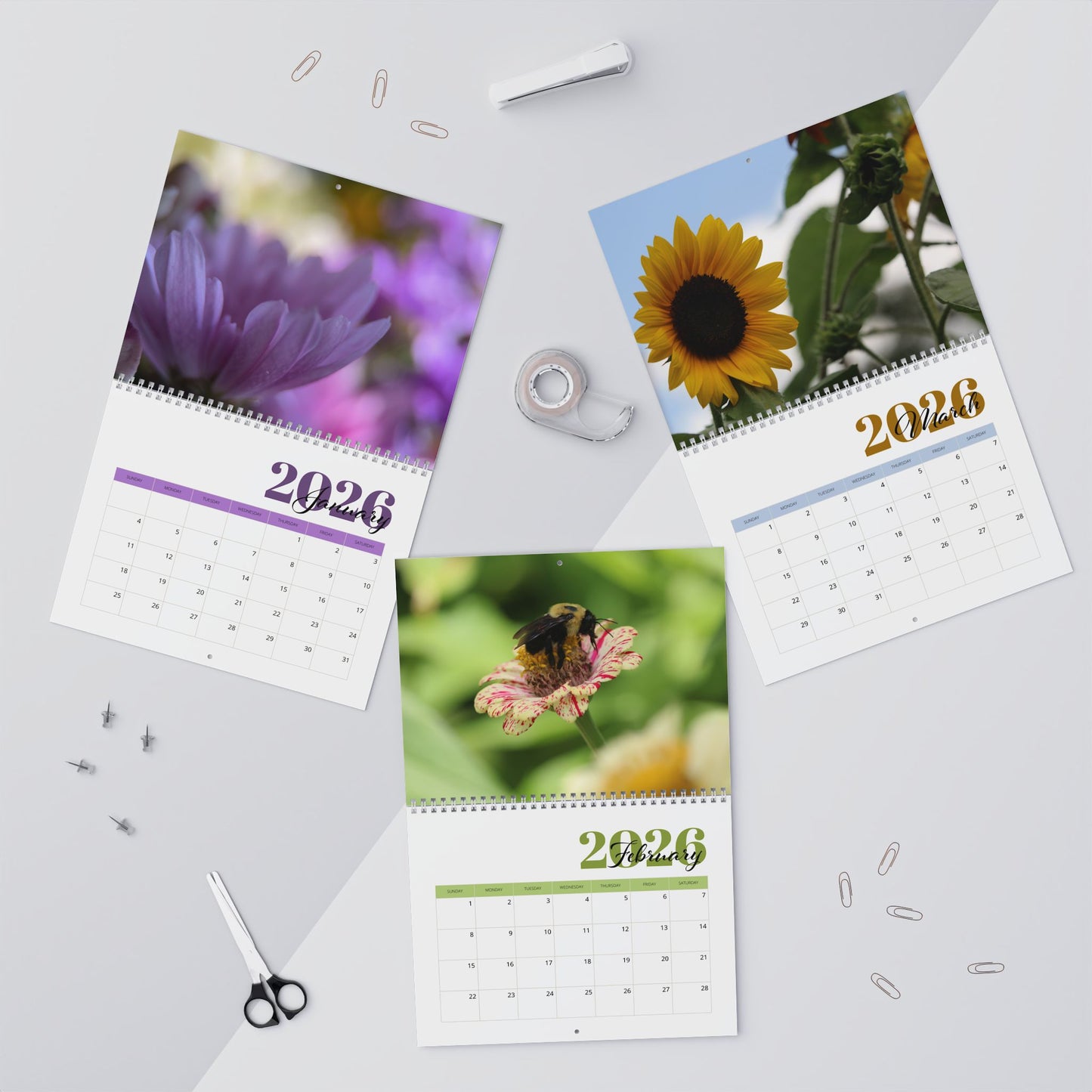 Floral Blossom 2026 Wall Calendar