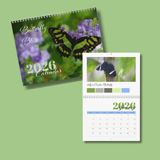 Butterfly Bliss 2026 Wall Calendar