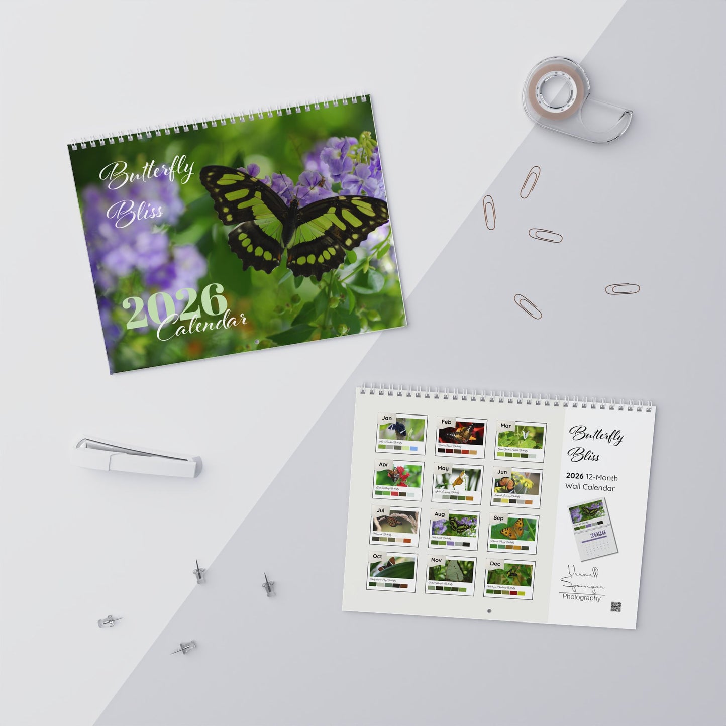 Butterfly Bliss 2026 Wall Calendar